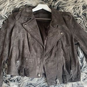 Blank NYC moto suede jacket size s